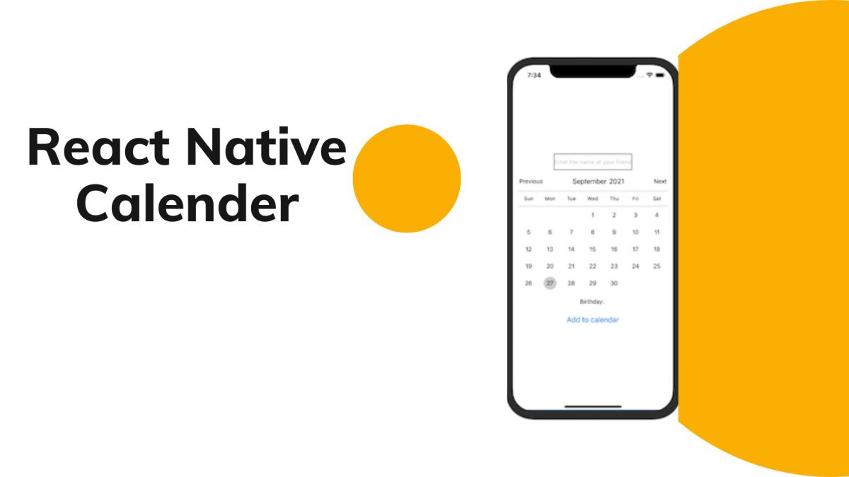 React native calender