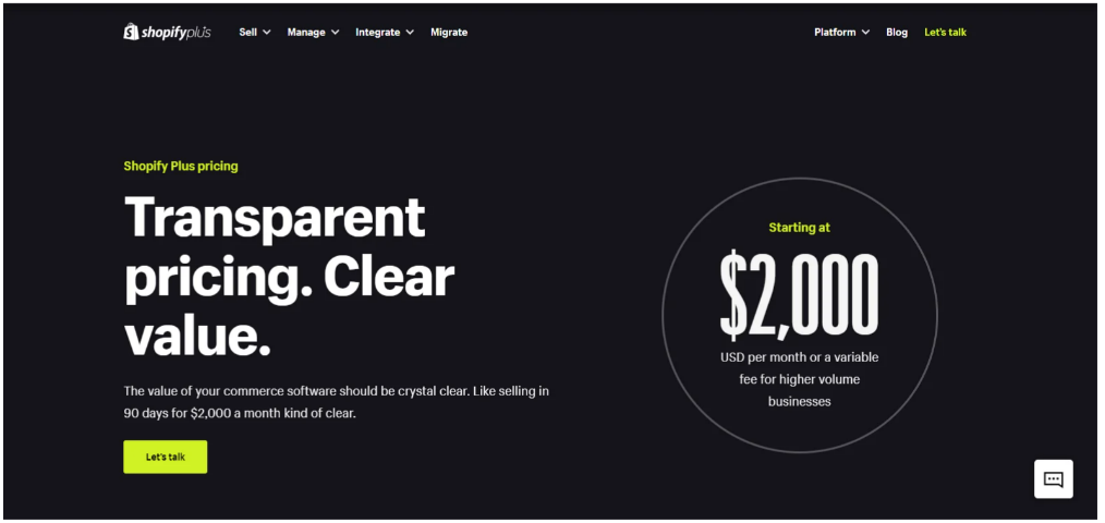Shopify plus vs Bigcommerce enterprise