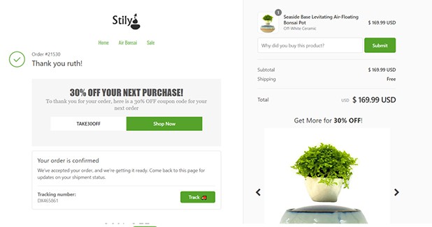Shopify Thank You Page