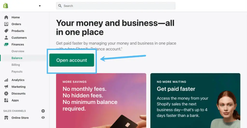 Shopify Balance