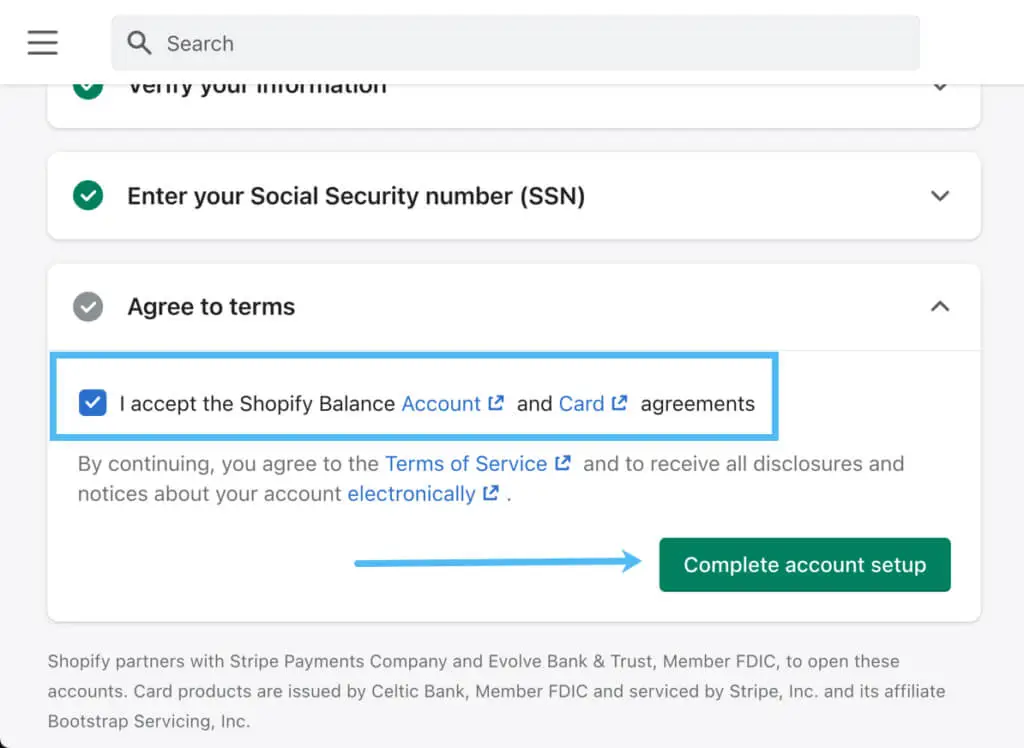 Shopify Balance