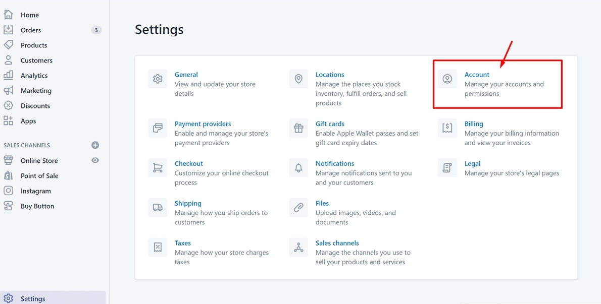 delete shopify account