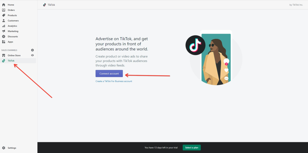 Shopify tik tok