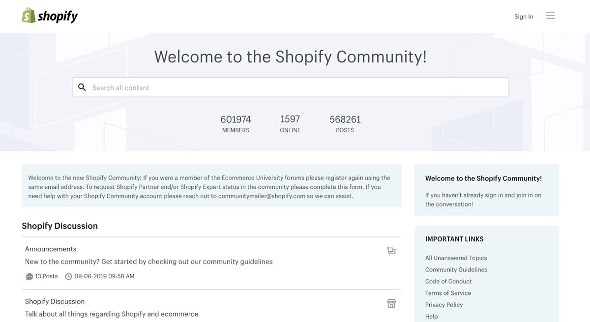 Shopify support