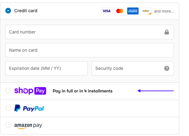 Shop Pay Installments 