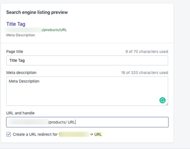 Shopify seo 