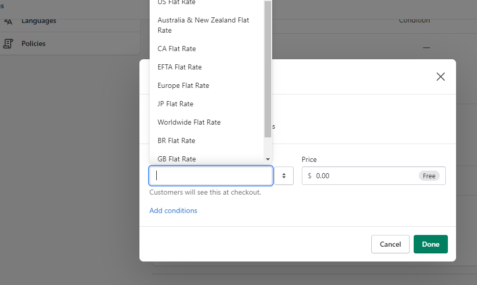 How to add multiple shipping options on Shopify