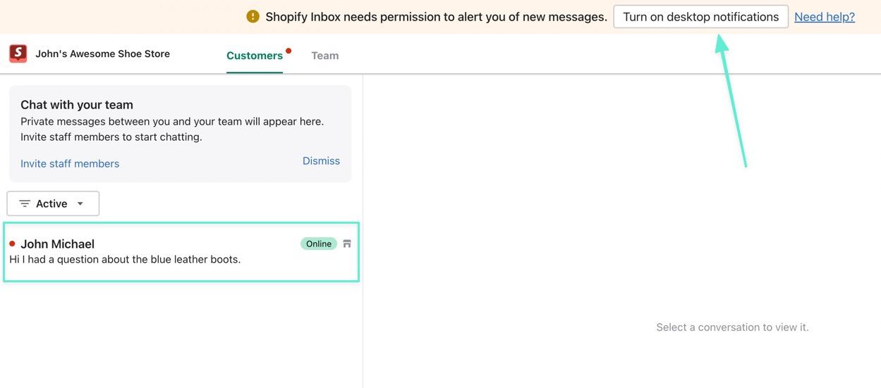 Shopify Inbox