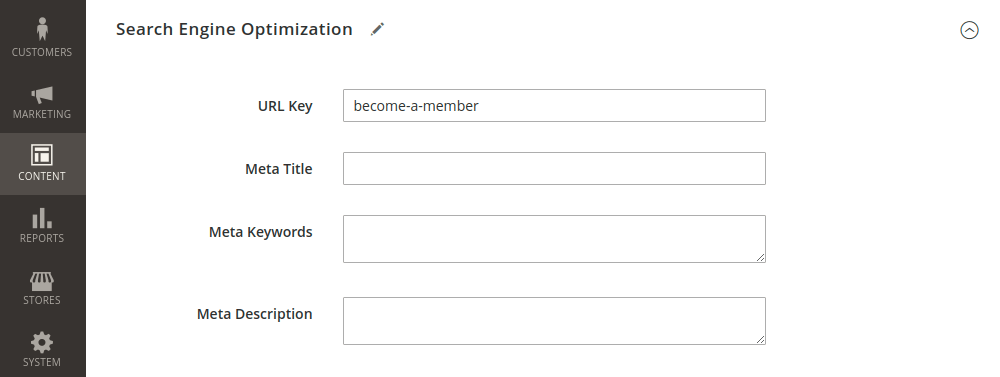 CMS magento 2