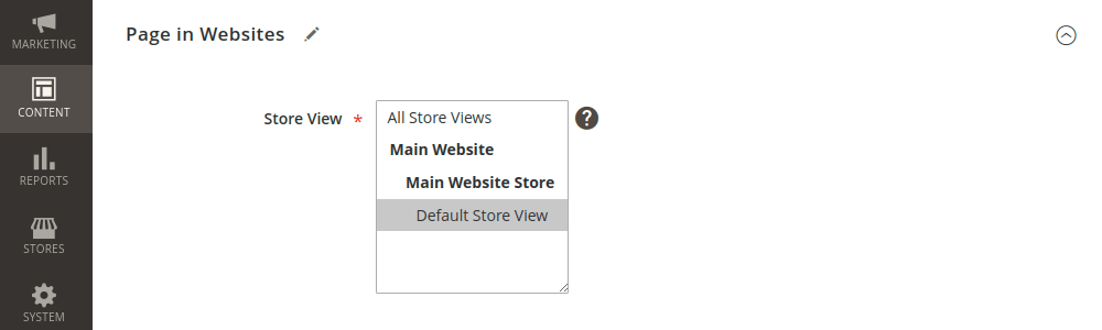 CMS magento 2