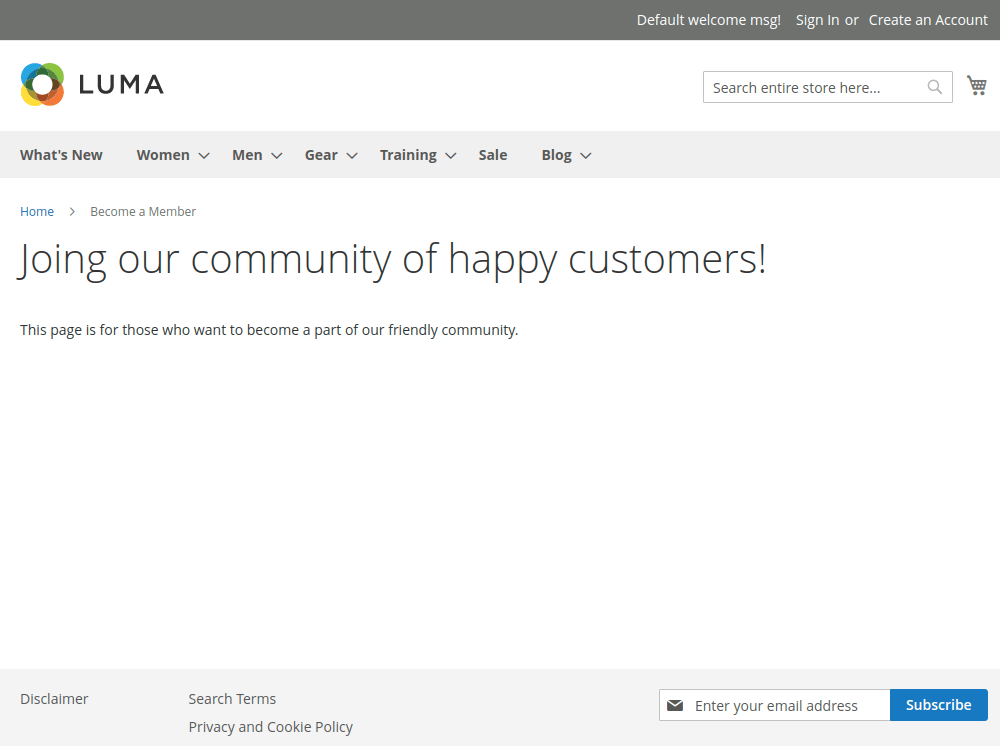 CMS magento 2