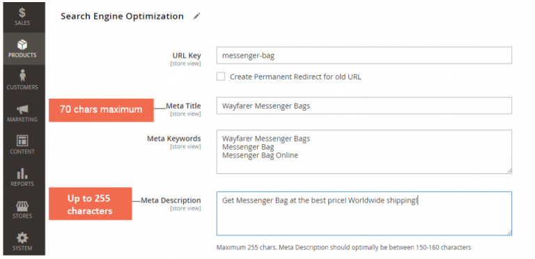 Magento seo