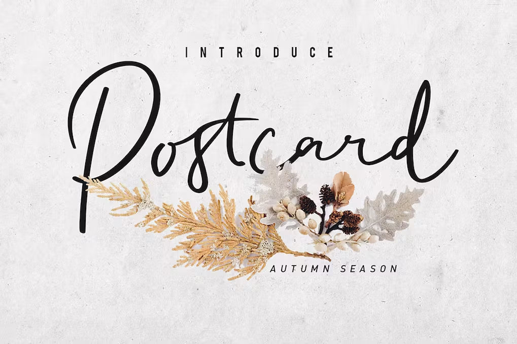 postcard font
