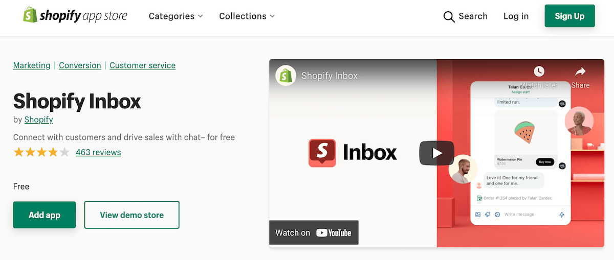 shopify inbox