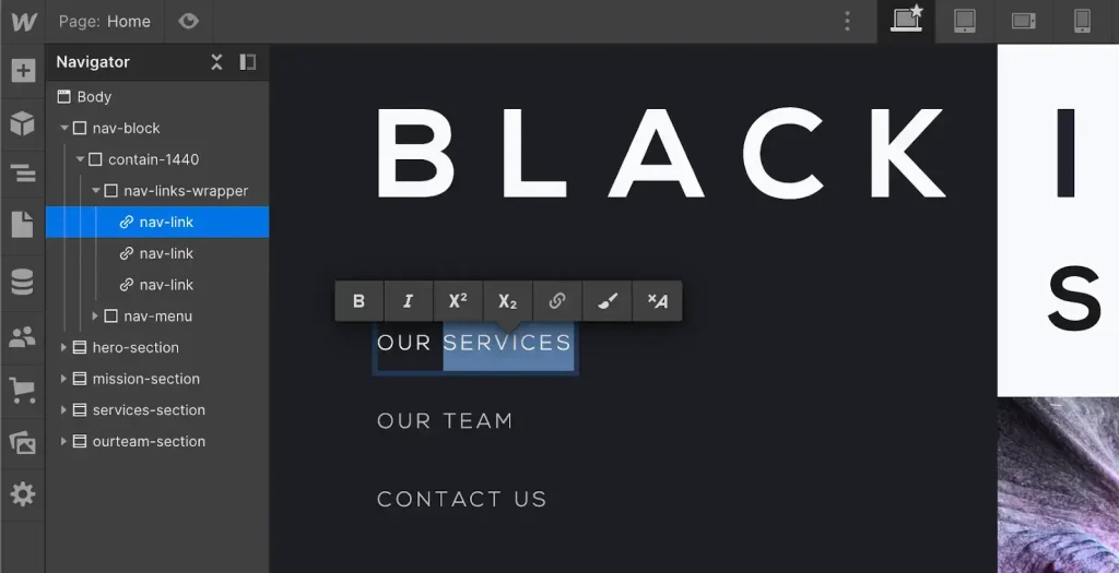 webflow blog