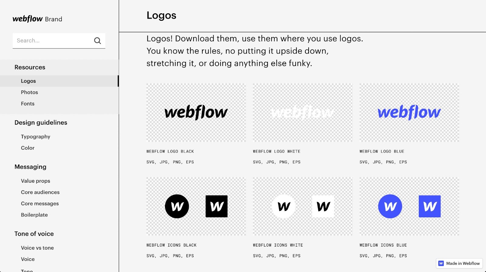 webflow logo