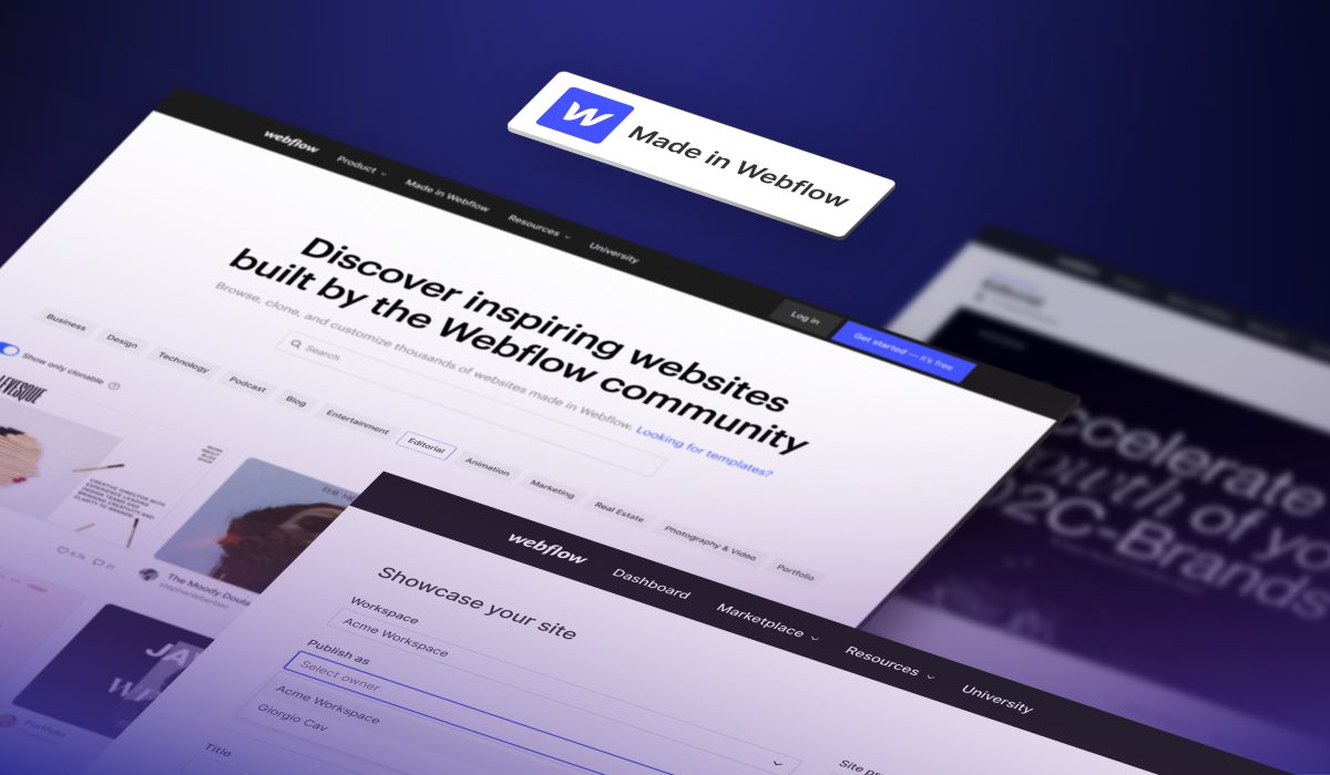 webflow showcase