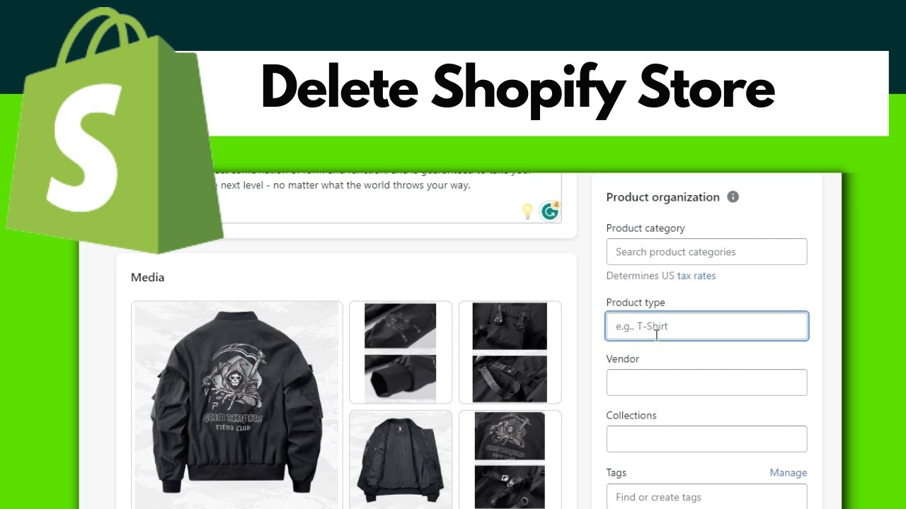 how to delete a shopify store